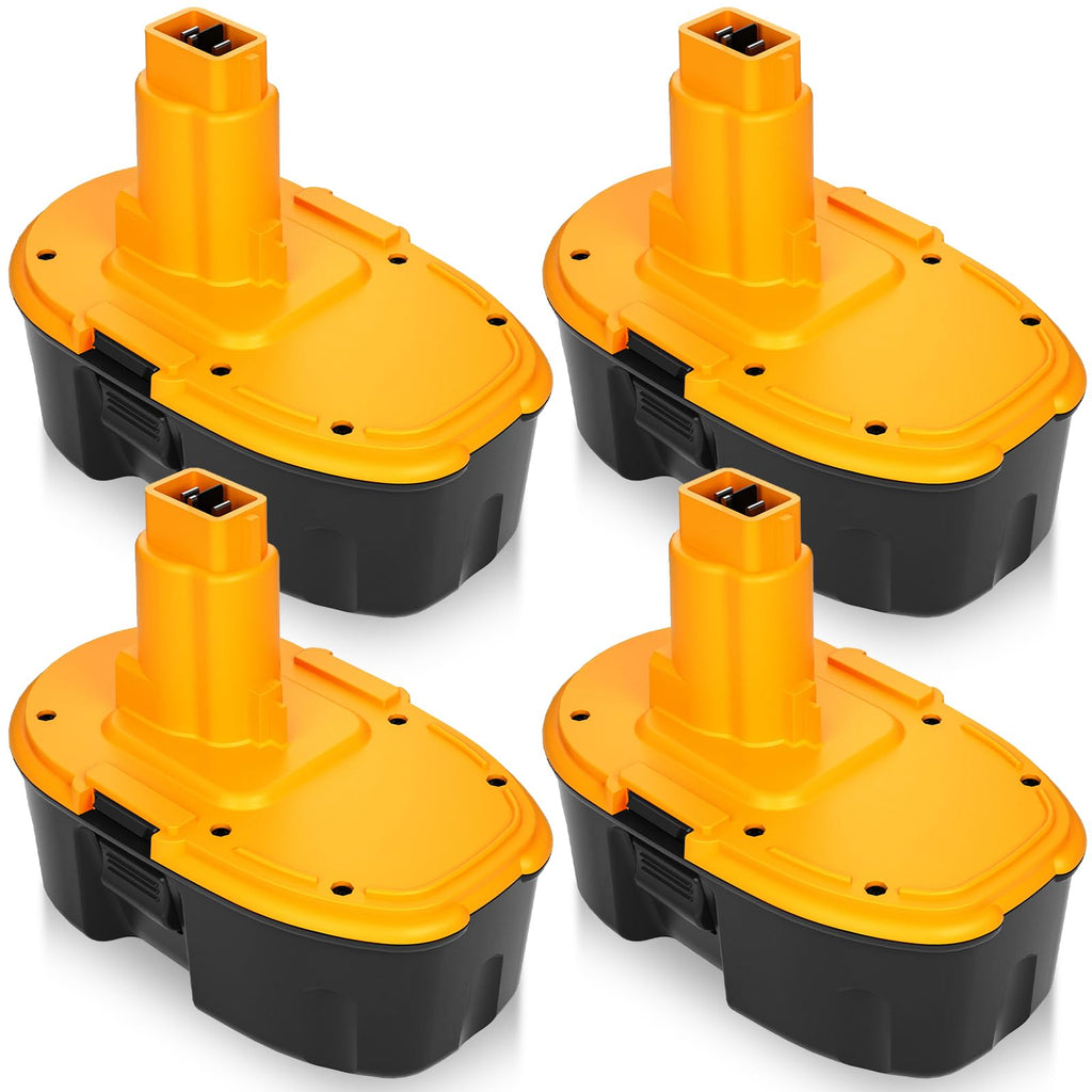 4 Packs 4500mAh 18V DC9096 DC9098 Replacement for Dewalt 18V Battery, Compatible with Dewalt 18 Volt battery DC9099 DW9095 DW9099 DE9038 DE9039 DE9095 DW9095 DW9096 DW9098 DE9503 DC9182 (Yellow)