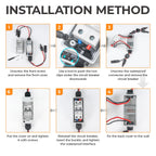 Pjerjzn Solar Panel Disconnect Switch 1000V 60A PV Disconnect Switch Outdoor Miniature Circuit Breaker IP65 for Solar PV Homes Battery (1000V 60 Amp)
