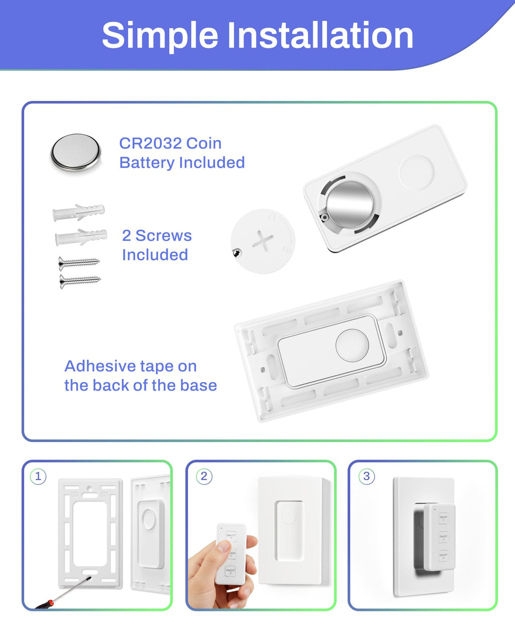 BN-LINK Wireless Remote Control Outlet Switch – 3-Outlet Kit with Magnetic Remote & Wall-Mount Holder, Remote Plugs for Lights & Appliances, Outlet Remote Control Wireless, Up to 100 ft Range