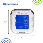 Care Touch Digital Wrist Blood Pressure Monitor for Adults Size 5.5-8.5" for Home Use, Automatic High Blood Pressure Machine with Batteries & Carrying Pouch
