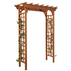 ScienGarden Solid Fir Wood Garden Arch Trellis for Climbing Plants Outdoor