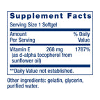 Life Extension Super Vitamin E,268 mg (400 IU),Non-Synthetic Vitamin E Supplement Promotes Whole-Body Health,Gluten-Free,Non-GMO,90 softgels,(Pack of 2)