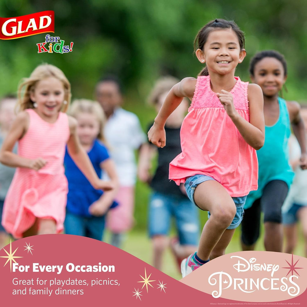 Glad for Kids Disney Princess Disposable Paper Cups for Bathroom Use and Parties Heavy Duty Soak Proof Paper Cups for Kids Colorful Princess Designs 9 Ounce 24 Count 10 Pack Fun Kids Drinkware
