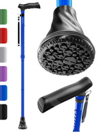 HONEYBULL Walking Cane for Men & Women – Foldable, Adjustable, Lightweight Cane with Air Cushion Tip for Stability & Ergonomic Grip, Heavy Duty Walking Sticks for Seniors (Blue)