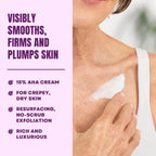 AmLactin Crepe Firming Cream - Therapeutic Skin Tightening Cream for Body – No-Scrub Exfoliator and Moisturizer, Skin Care with 15% Lactic Acid AHA, 12 oz (Packaging May Vary)