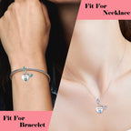 Birthstone Dangle Charms: 925 Sterling Silver Heart Bead Charms for Pandora Bracelets and Necklaces, Birthday Mother's Day Christmas Jewelry Gifts For Women (July)