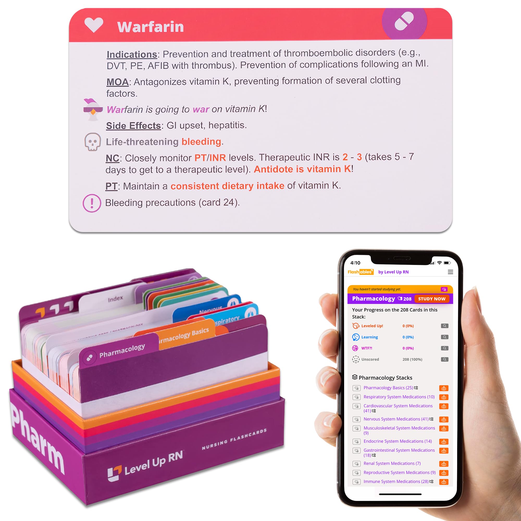 Pharmacology Flash Cards – No Fluff – Nursing School Essentials for Students – 2025-2026 NCLEX ATI HESI Review LPN RN Flash Cards (223 Cards)