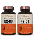 Live Conscious Vitamin K2 MK7 with D3 Supplement | Bone & Heart Health Support - Patented Vitamin K & Vitamin D3 5000 IU (2-Pack)