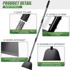 Walensee Floor Scraper, Long Handle Flat Shovel for Weeding and Lawn Edging