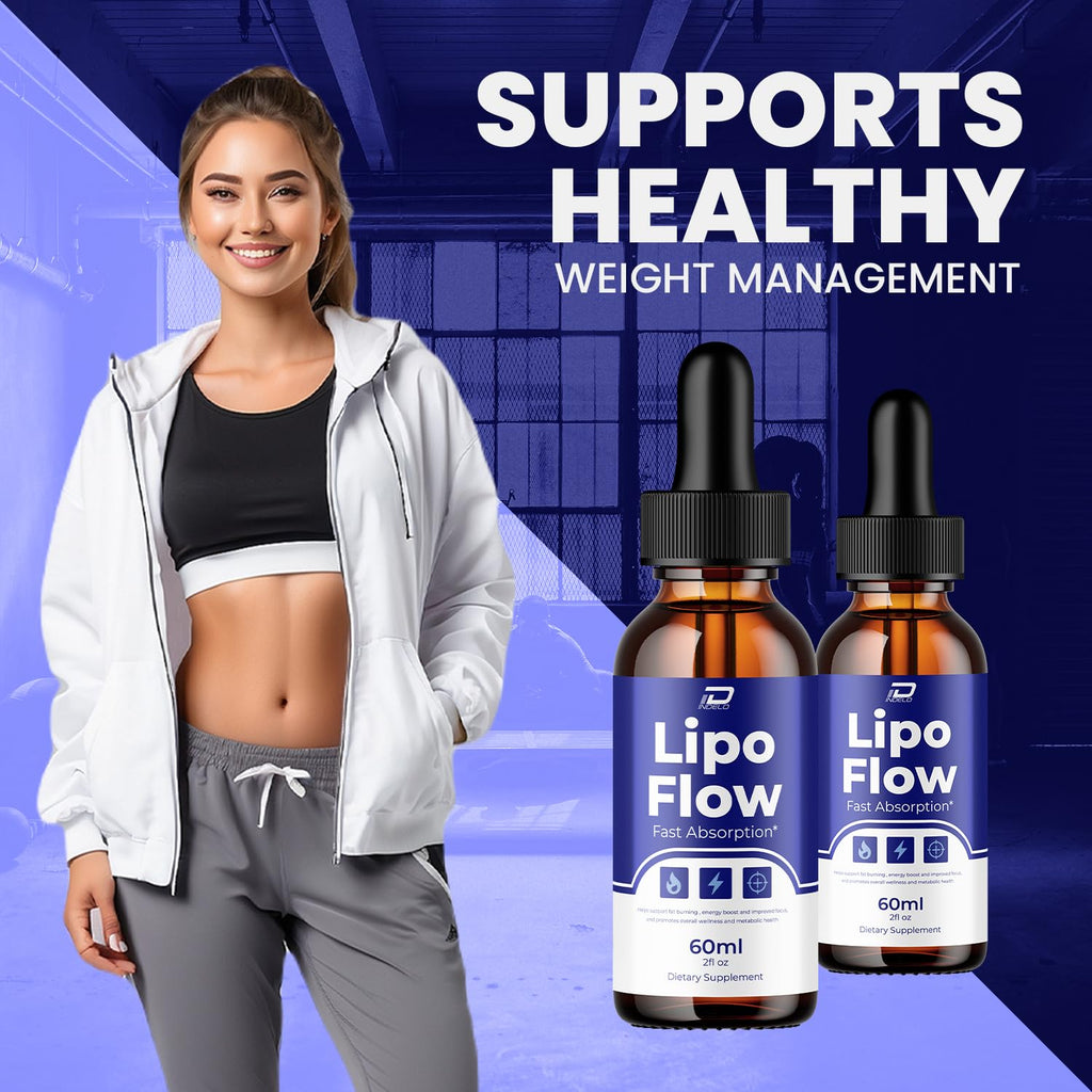 Lipo Flow Liquid Drops – LipoFlow Natural Liquid Dietary Natural Blend Supplement (2 Pack – 2 Month Supply)