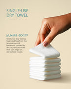 Buttah Skin Disposable Face Towels, 50 Count – Extra Thick, Soft, Large Towels for Sensitive Skin, Travel, and Makeup Removal