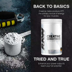 Raw Creatine Monohydrate Powder, 100 Servings, Unflavored, 510g – Micronized Creatine for Muscle Strength, Recovery & Performance