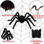 Boogem Halloween Spider Decorations 6 Pack: Giant Spider Outdoor Decoration