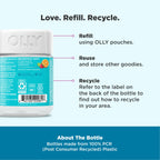 OLLY Kids Chillax Gummy, For a Calm and Relaxed Mood*, Magnesium, L-Theanine, Lemon Balm Extract, Chewable Supplement, Sherbet Flavored, 25 Day Supply - 50 Count (Packaging May Vary)