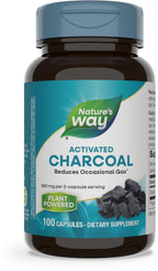 Nature's Way Activated Charcoal, Binds Unwanted Materials and Gas in the Digestive Tract*, 560 mg per 2-Capsule Serving, 100 Capsules (Packaging May Vary) - 2 Pack