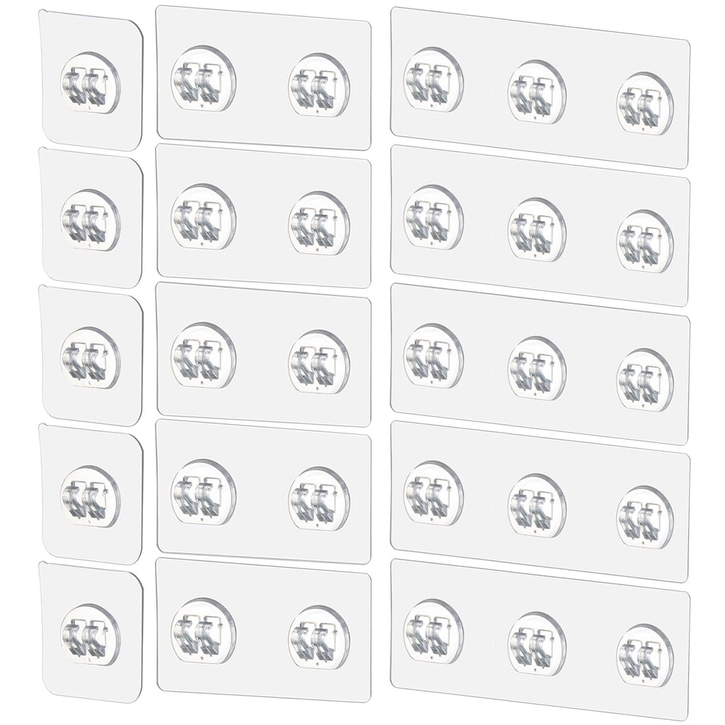 ZOMETUO 15 Pack Shower Caddy Adhesive Replacement, No Drilling Shower Shelf Adhesive, Strong Caddy Sticker Hooks Replacement for Showers Shelves and Kitchen Racks Organizer