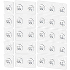 ZOMETUO 15 Pack Shower Caddy Adhesive Replacement, No Drilling Shower Shelf Adhesive, Strong Caddy Sticker Hooks Replacement for Showers Shelves and Kitchen Racks Organizer