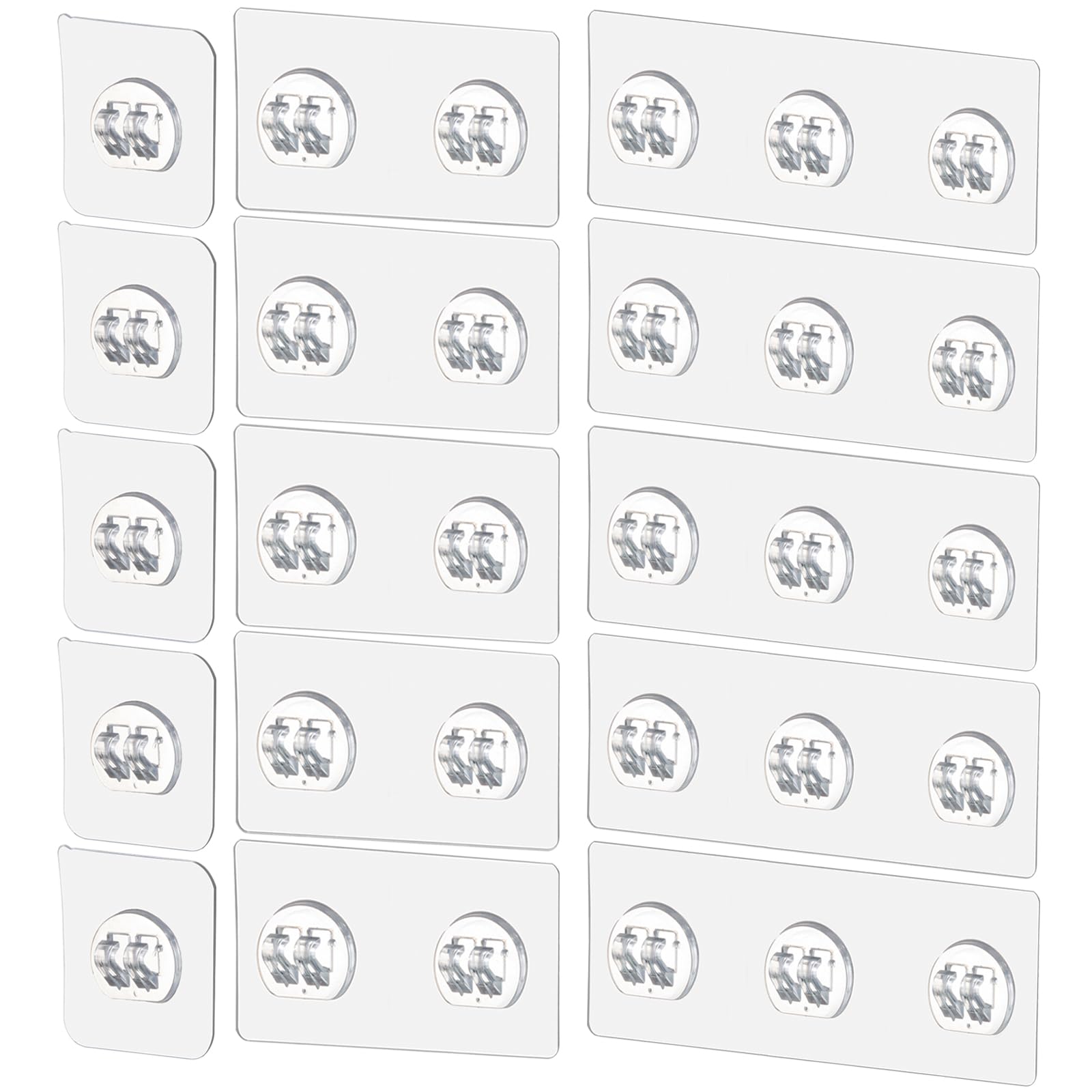 ZOMETUO 15 Pack Shower Caddy Adhesive Replacement, No Drilling Shower Shelf Adhesive, Strong Caddy Sticker Hooks Replacement for Showers Shelves and Kitchen Racks Organizer