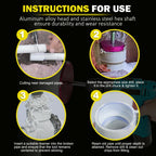 Premium 7Pcs PVC Pipe Reamer Kit For 1/2" Drills- Includes 3/4", 1", 1-1/4", 1-1/2", 2", 3", 4" Compatible with Standard 1/2" Drills,For SCH40 PVC, ABS PVC Pipe,CPVC Perfect for Plumbing Repairs