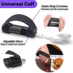 PKPKAUT Adaptive Utensils for Parkinsons Patients Elderly, Weighted Utensils for Hand Tremors, Parkinsons Eating Utensils for Disabled People, Weighted Silverware for Hand Tremors Arthritic Hands