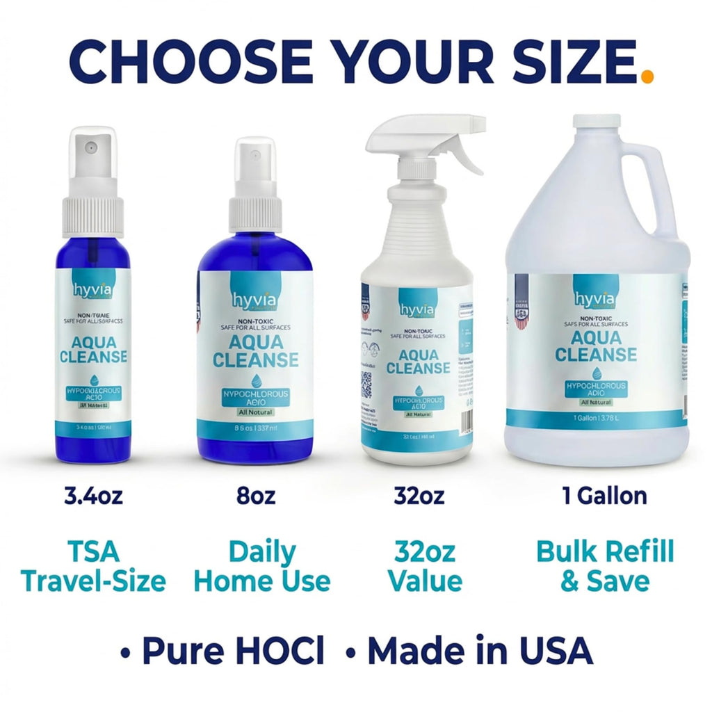AquaCleanse Hypochlorous Acid HOCl Best 1 Gallon Bulk All-Purpose Cleaner