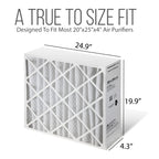 20x25x4 Furnace Filters, FC100A1037 Filter Replacement, Merv 11 Filter Media with Homequip Disposal Bag (2 Pack)