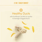 Munchkin® Milkmakers® Daily Boost 2-in-1 Lactation Supplements for Breastfeeding, Nursing & Pumping Moms - Fenugreek Free, 60 Capsules