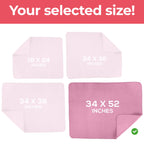 Utopia Bedding Washable Underpads 34" x 52" (Pack of 4), Waterproof Reusable Heavy Absorbency Incontinence Bed Pads for Adults, Kids, Elderly and Pets, Bedwetting Pads for Sofa and Couch (Pink)