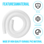 Pool Pump Hose for Above Ground Pools, 2 Pack 1.25" Diameter Pool Filter Hose Accessory Pool Pump Replacement 59 Inch Long with 2 Clamps and 2 Pipe Holders