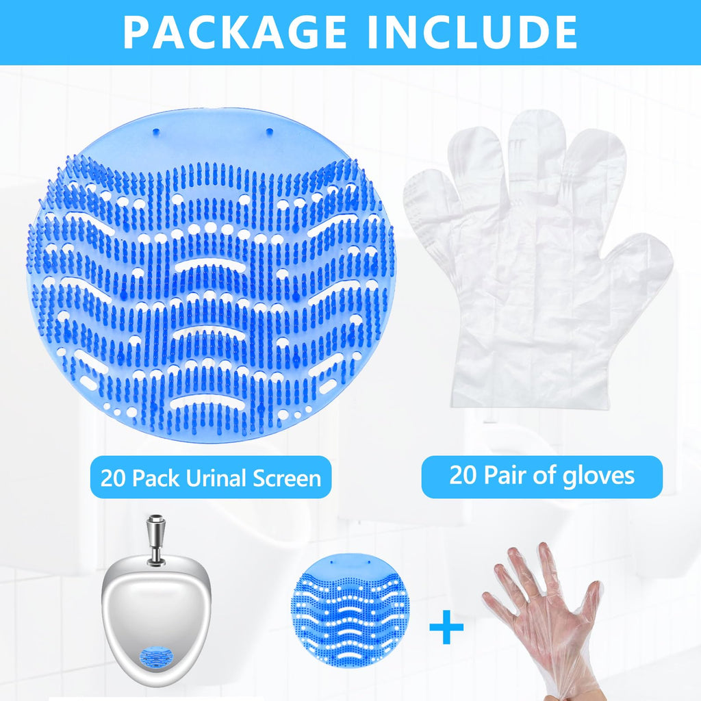 20 Pack Urinal Screen Deodorizer, Urinal Cakes Bulk Scented Urinal Mats Deodorizer Fresh Pads for Toilet, Bathroom, Restaurants, Offices, Schools, Hotels