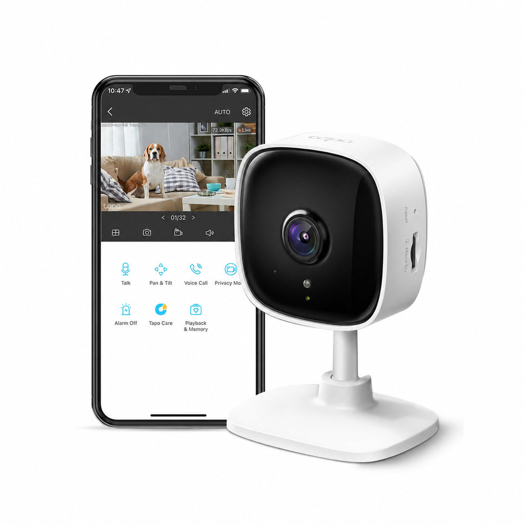 Tapo 1080P Indoor Security Camera, Baby Monitor, Dog Camera, Wired, C100