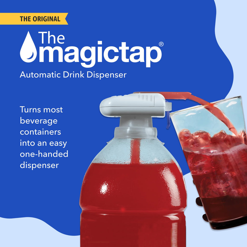 Magic Tap Automatic Drink Dispenser for Fridge, White, 3 Pack, No Spill