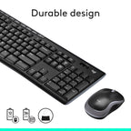 Logitech MK270 Full Size Wireless Keyboard and Mouse Combo - Black