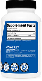Nutricost Creatine HCl 120 Capsules - Made with CON-CRET Creatine, 750 MG Per Capsule