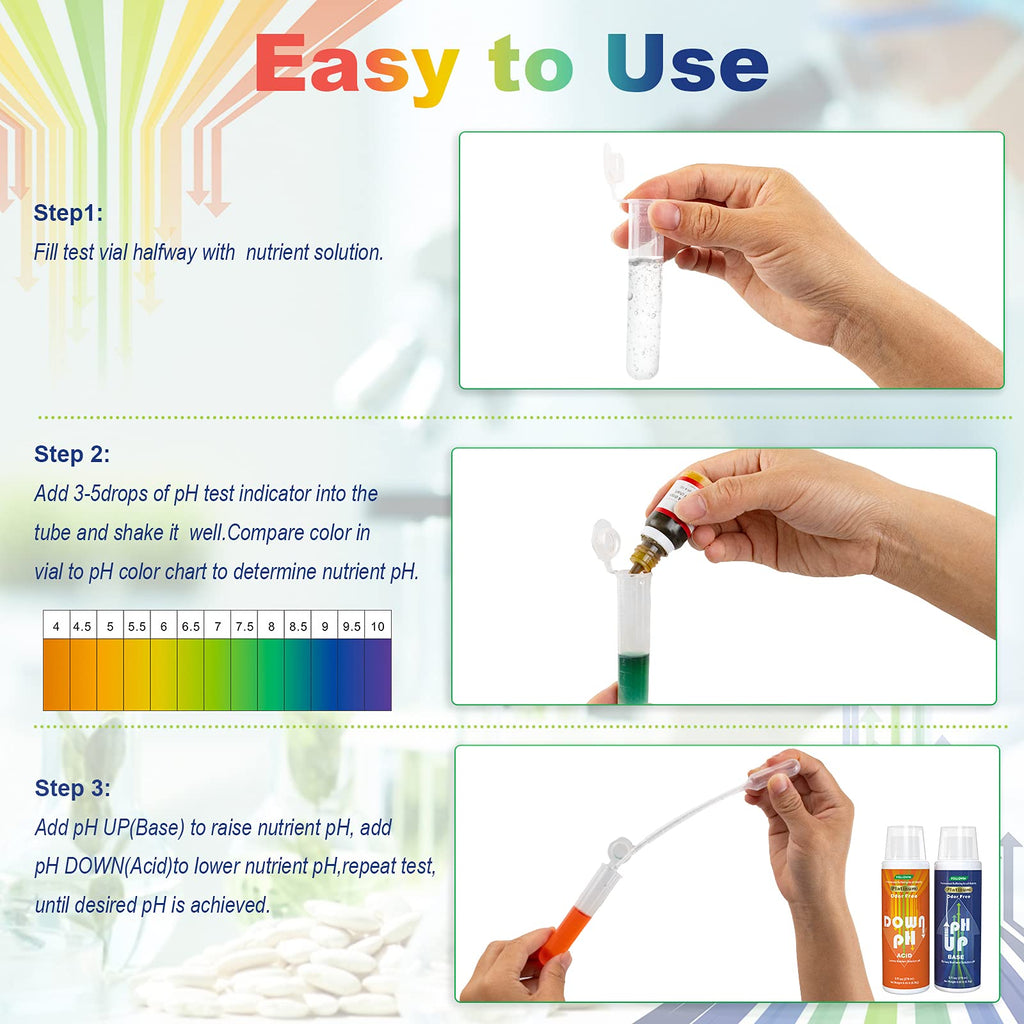 FOLLOWIN pH Up and Down Control Kit for Hydroponics and Soil Gardens