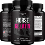 Valdivia (5 Pack) Horse Gelatin Capsules - Official HorseGelatin Supplement, Premium Formula, Natural Vitamins for Health & Wellness - 300 Capsules for 5 Months