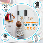 Home Security Door Lock Reinforcement - Child Proof High Security Door Locks with 3" Stop Withstand 800 lbs for Inward Swinging Front Door, Night Kids Safety Metal Flip Deadbolt Latch Defend Home