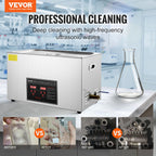 VEVOR Ultrasonic Cleaning with Digital Timer & Heater, Professional Ultra Sonic Jewelry Cleaner, Stainless Steel Heated Cleaning Machine for Glasses Watch Rings Small Parts Circuit Board (30L)