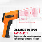 TempPro Temperature Gun, Infrared Thermometer Gun with Laser, Laser Thermometer Gun -58-1022 ℉, Meat Thermometer Digital with Super Long Probe, Food Thermometer for Cooking(Previously ThermoPro)