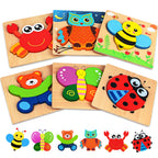 Wooden Toddler Puzzles Montessori Toys: Gifts for 1 2 3 Year Old Boys Girls
