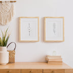 upsimples 11x14 Picture Frame, Gallery Wall Frames Set of 5, Natural Style