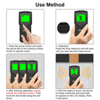 Stud Finder Wall Scanner - 5 in 1 Stud Finder Tool w/Smart Chip and HD LCD Display, Stud Detector Beam Finders for the Center and Edge of Wood AC Wire Metal Studs Joist Pipe (‎Bark)