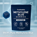 TRUEHEALTHIC Methylene Blue Gummies - 99.9% Pure, 5mg per Gummy, Supports Sustained Energy, Mental Clarity, Reduces Brain Fog & Improves Focus, Mood Enhancement - 30 Gummies (1)