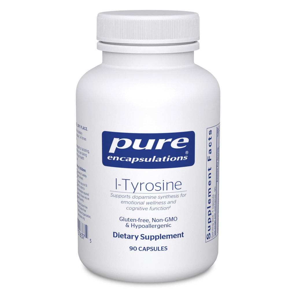 Pure Encapsulations L-Tyrosine - Amino Acid Supplement - for Brain Support, Dopamine & Thyroid Function* - Vegan & Non-GMO - 90 Capsules