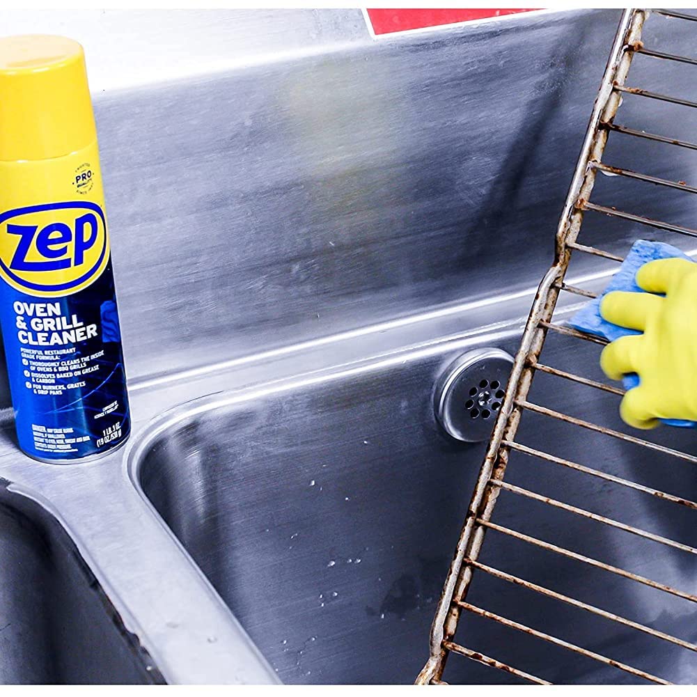 Zep Heavy-Duty Oven and Grill Cleaner 19 oz (1 Unit) and Foaming Wall Cleaner 18 oz (1 Unit) ECBD001 – Professional Grade Foaming Spray Cleaners Designed to Tackle Grease, Scuffs, and Kitchen Messes