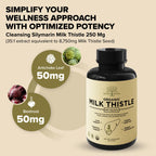 Garden of Herbz USDA Organic Milk Thistle Supplement 80% Silymarin – 250 mg with Beet Root & Artichoke Leaf Extract – Herbal Formula for Liver and Digestive Support, 120 Capsules