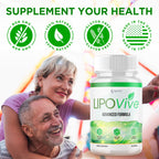 (3 Pack) Lipovive Capsules, Official Lipovive Pills with All Natural Ingredients, Advanced Formula Lipovivé Health & Active Lifestyle Support Pills Max Strength Vitamin for Women & Men (180 Capsules)