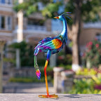 dreamskip Metal Peacock Garden Decor Outdoor Statue, Peacock Yard Art Sculptures Outside Decoration for Home Patio Lawn Backyard, Gift for Women Moms Grandma