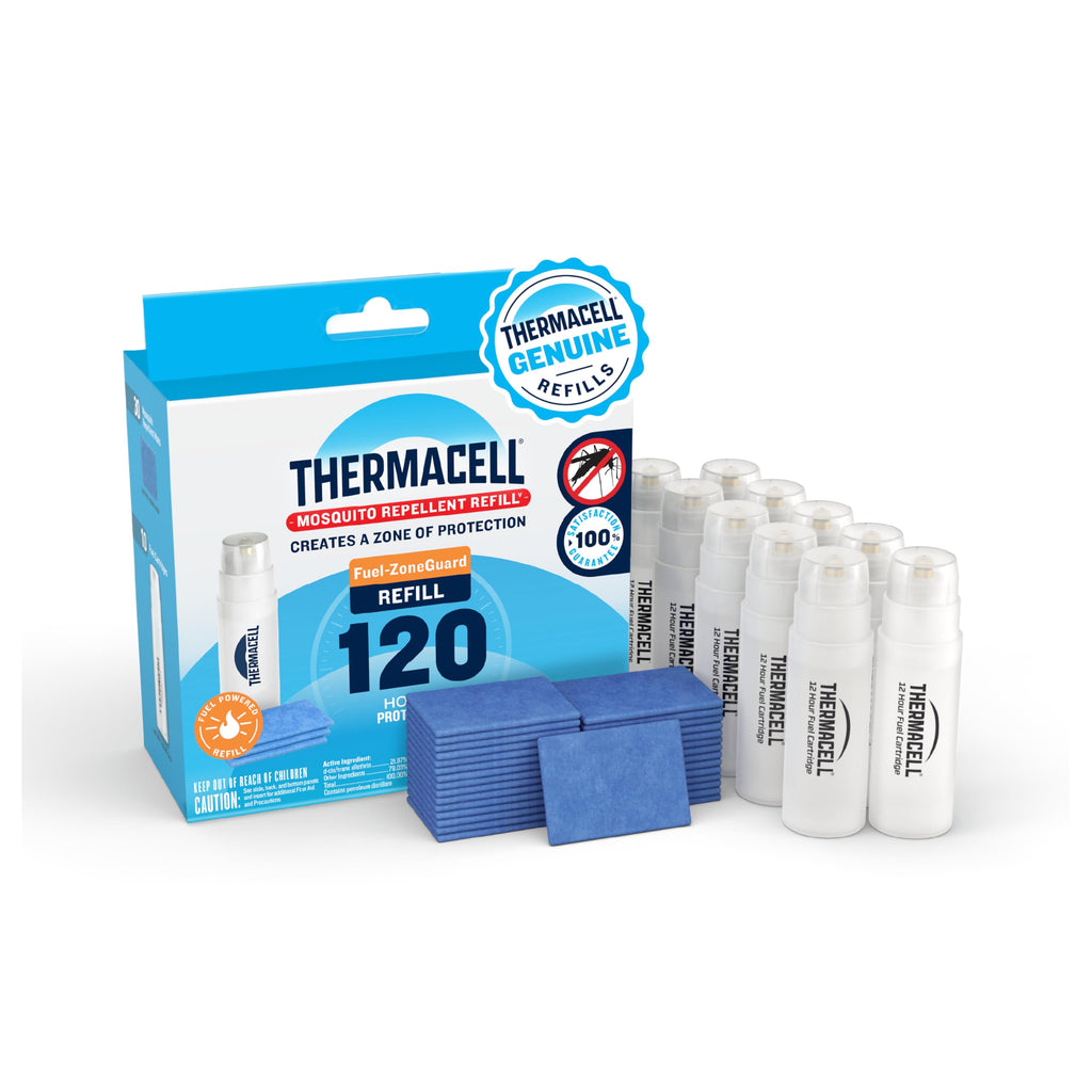 Thermacell Mosquito Repellent Refills; Provide 120 Hours of Protection; Contain 30 Repellent Mats, 10 Fuel Cartridges; Compatible with Any Fuel-Powered Mosquito Repeller Product