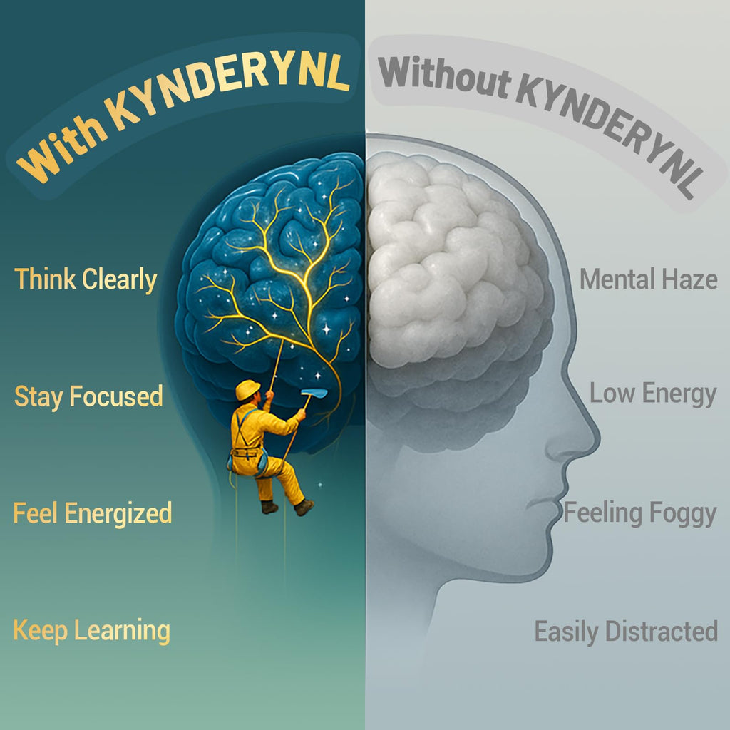 Kynderynl Liposomal Luteolin 200mg – Luteolin Supplement & Brain Supplement for Memory and Focus with Apigenin & L-Theanine – Non-GMO, Gluten-Free, 60 Softgels